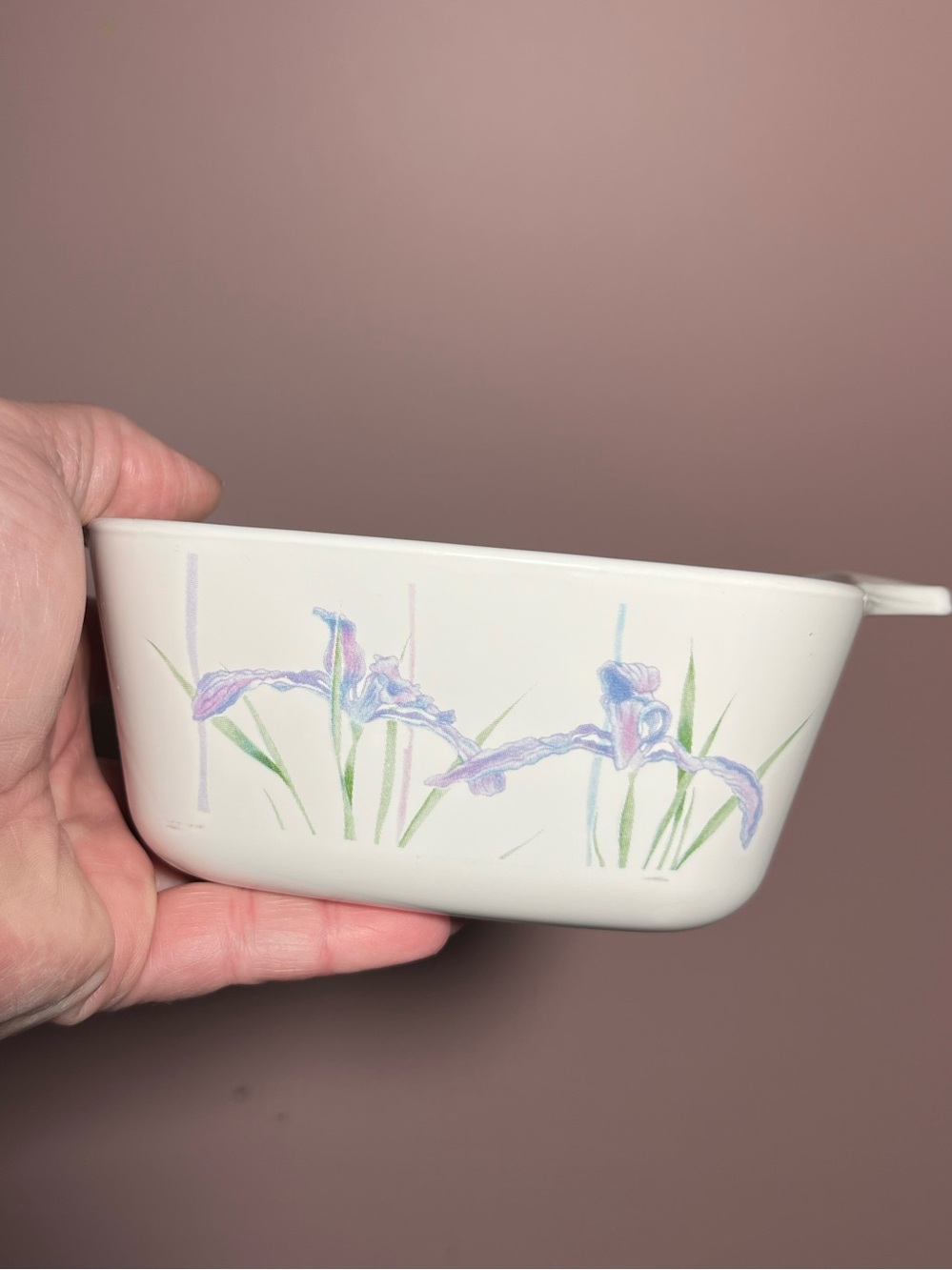 Rare corningware mini casserole shadow iris petit pan - minature p-43-b - no lid